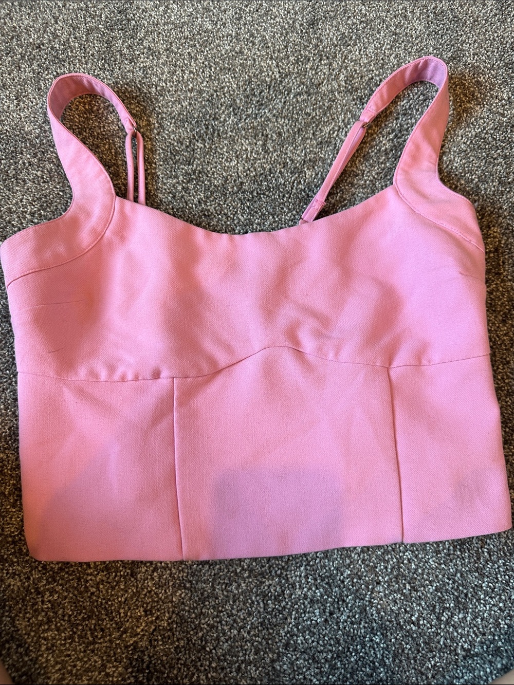 Abercrombie & Fitch Pink Square Neck Crop Tank Top